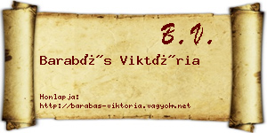 Barabás Viktória névjegykártya